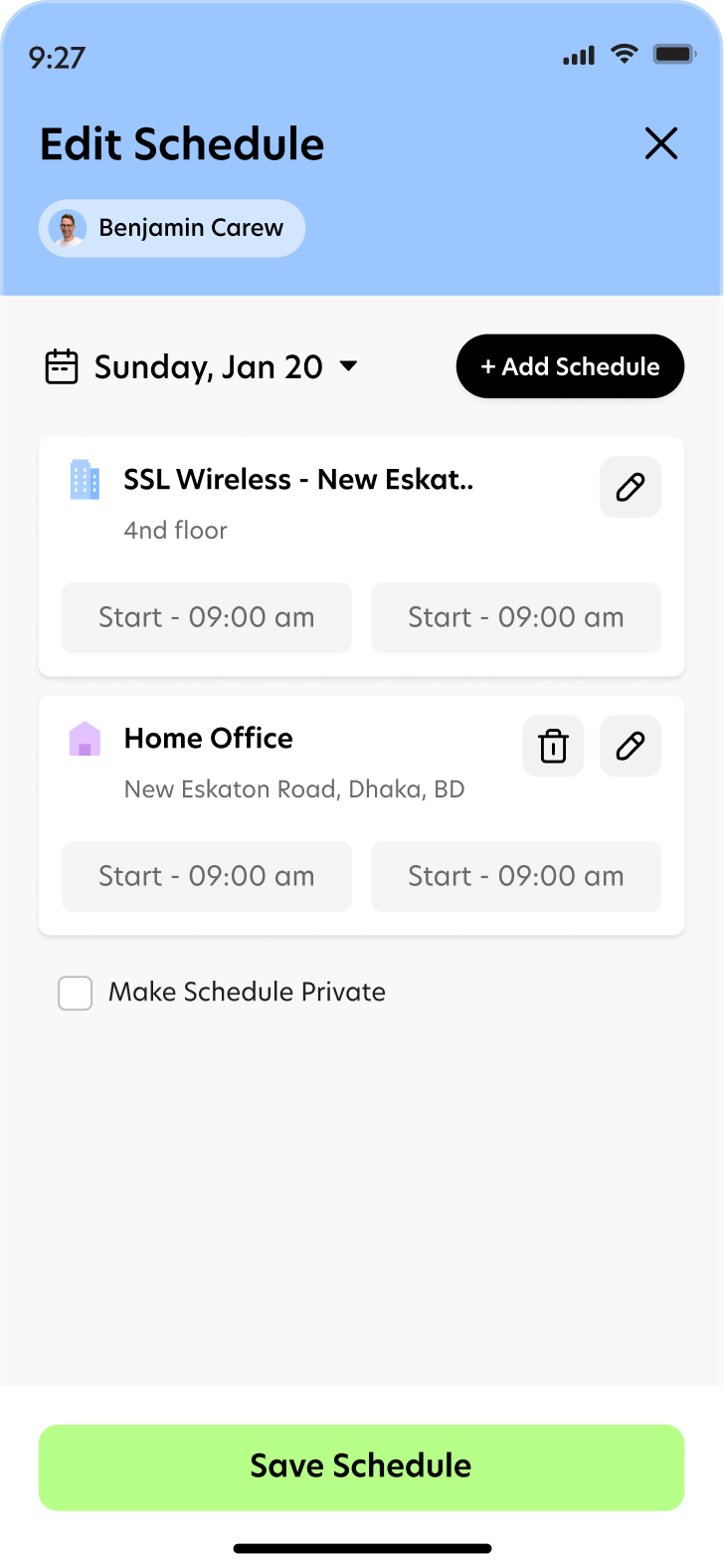 Othership planner dashboard